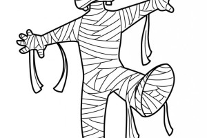 Fantastic Mummy Print Coloring Pages