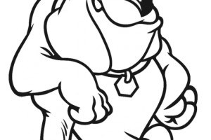 Father Bulldog Animal Coloring Pages
