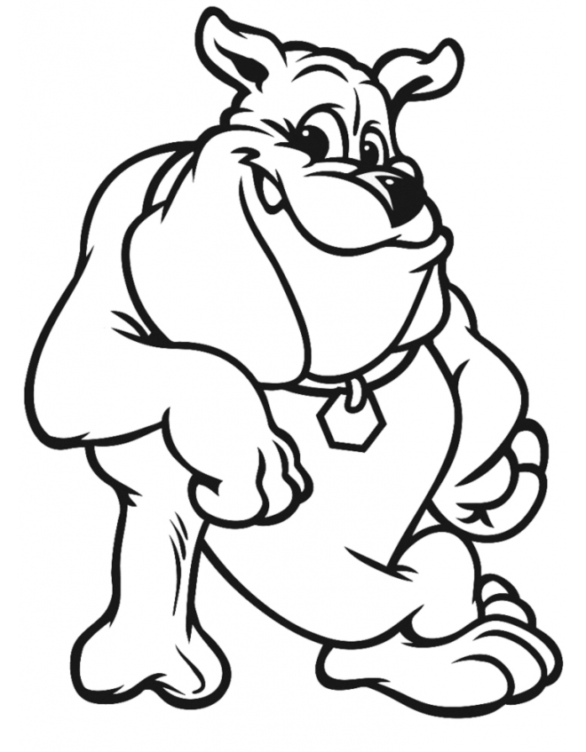  Father Bulldog Animal Coloring Pages