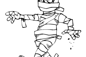 Funny Mummy Print Coloring Pages