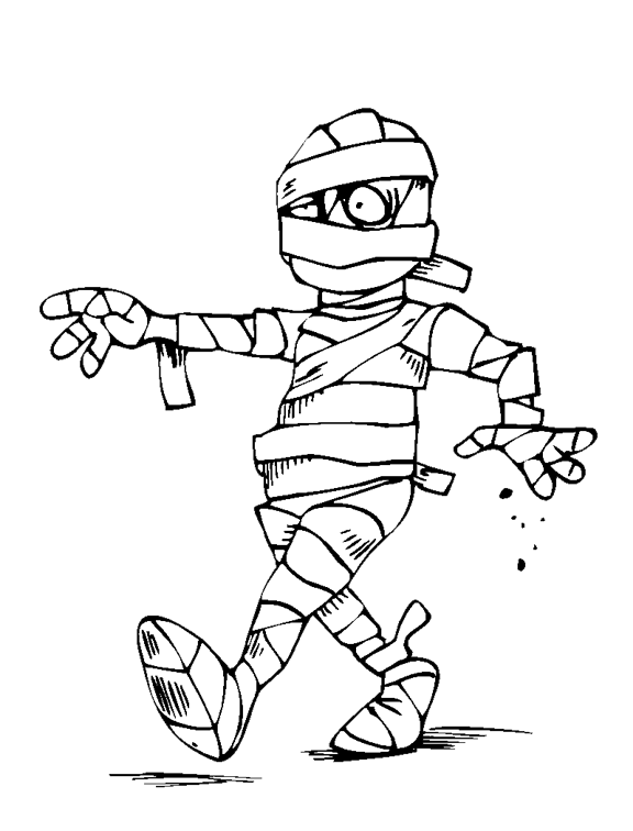  Funny Mummy Print Coloring Pages