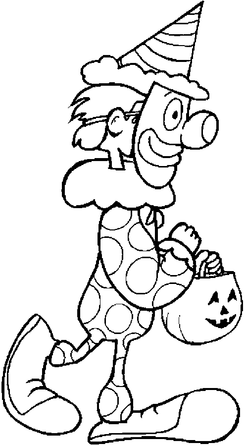  Happy Clown Halloween Costumes Print Coloring Pages