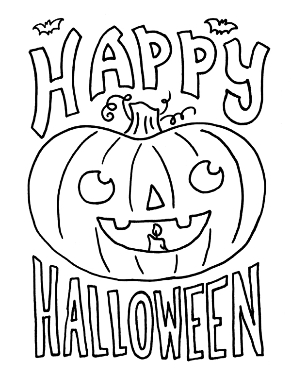 Happy Halloween Coloring Pages for Kids