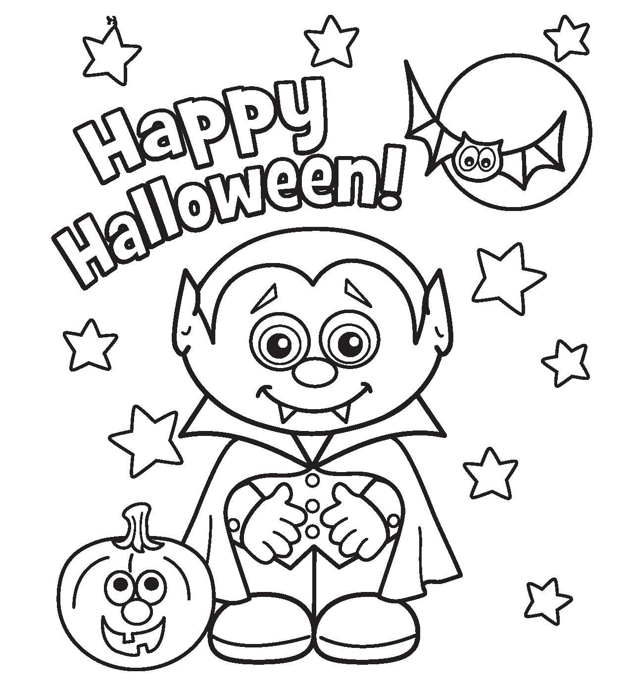  Happy Halloween Dracula Coloring Pages for Kids