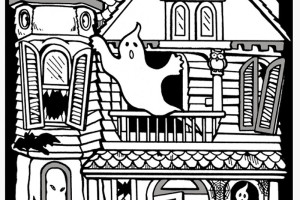 Haunted House Coloring Pages #6
