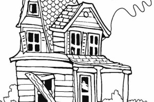 Haunted House Coloring Pages #7