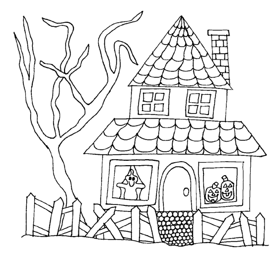 Haunted House Coloring Pages #8