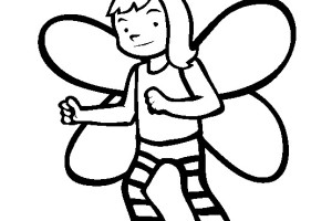 Little Bee Girls Costume Halloween Coloring Pages