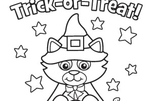 Little Cat Halloween Costumes Print Coloring Pages