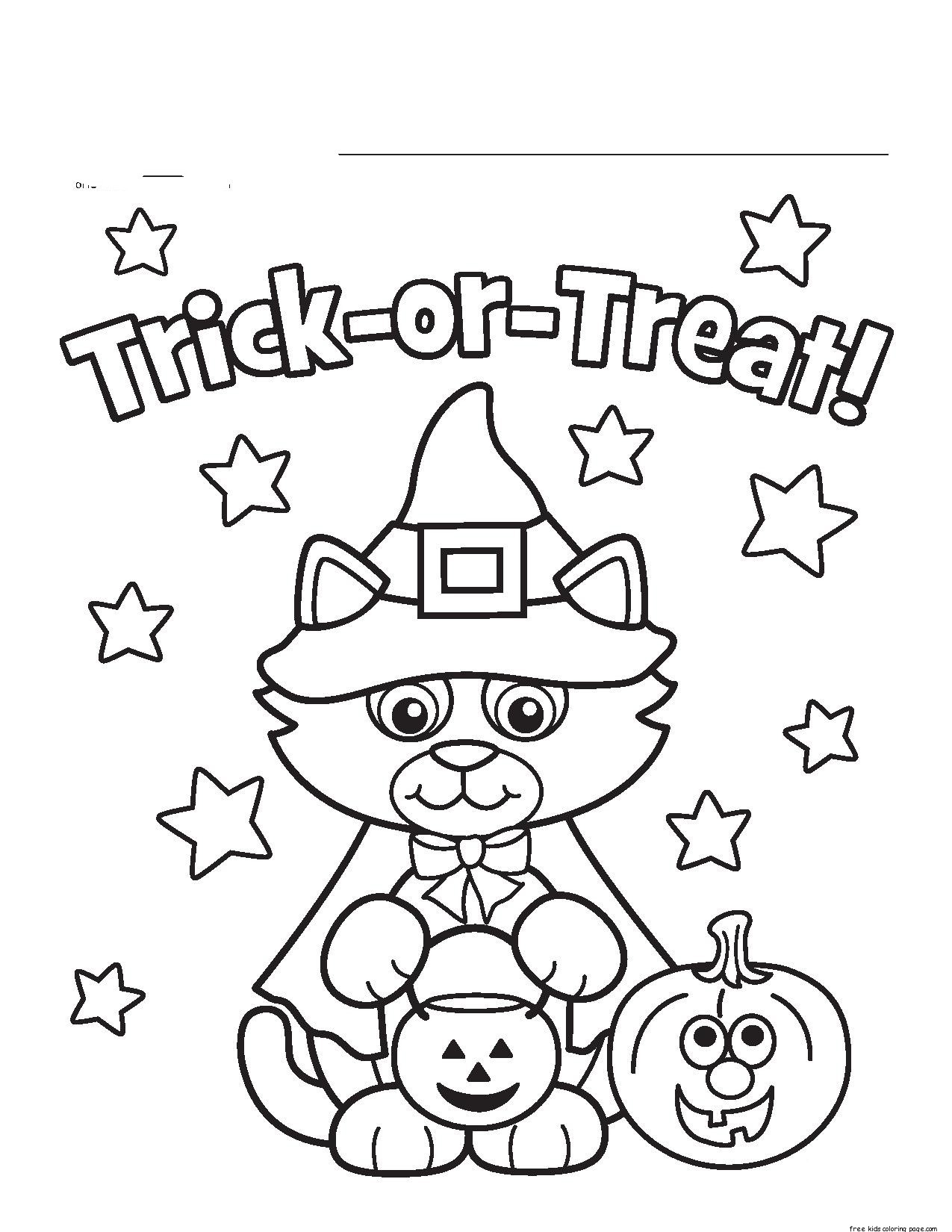  Little Cat Halloween Costumes Print Coloring Pages
