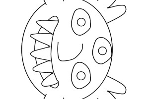 Little Monster Halloween Print Coloring Pages