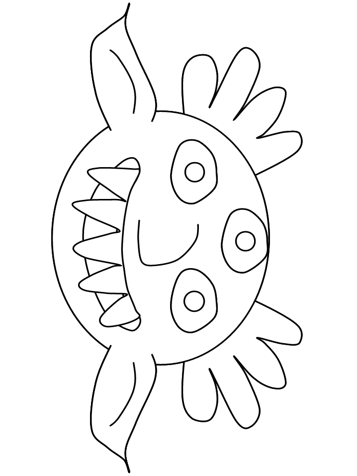  Little Monster Halloween Print Coloring Pages