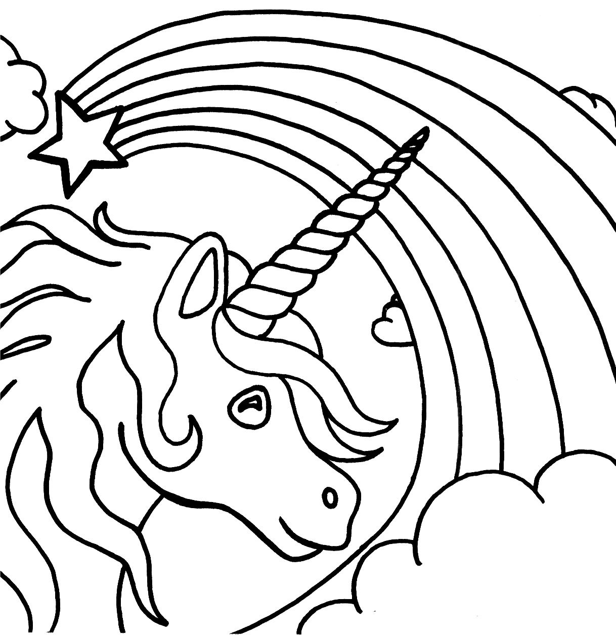  Magic Unicorne Kids Coloring Sheets
