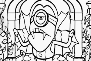 Minion Vampire Halloween Costumes Print Coloring Pages