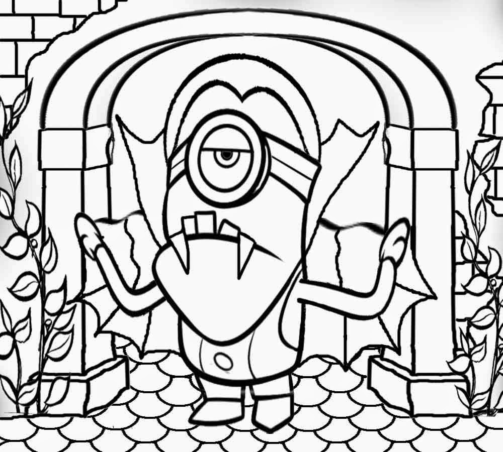  Minion Vampire Halloween Costumes Print Coloring Pages
