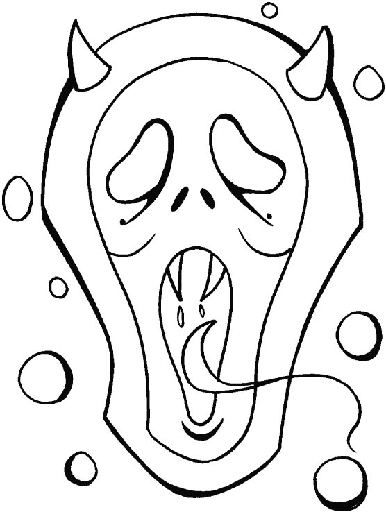  Monster Mask Halloween Coloring Pages