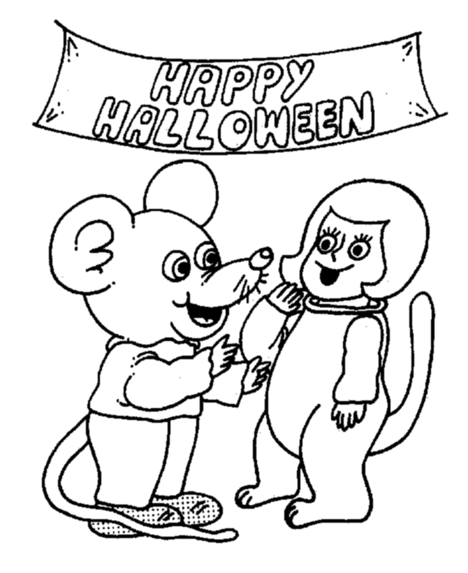 Party Costume Halloween Coloring Pages