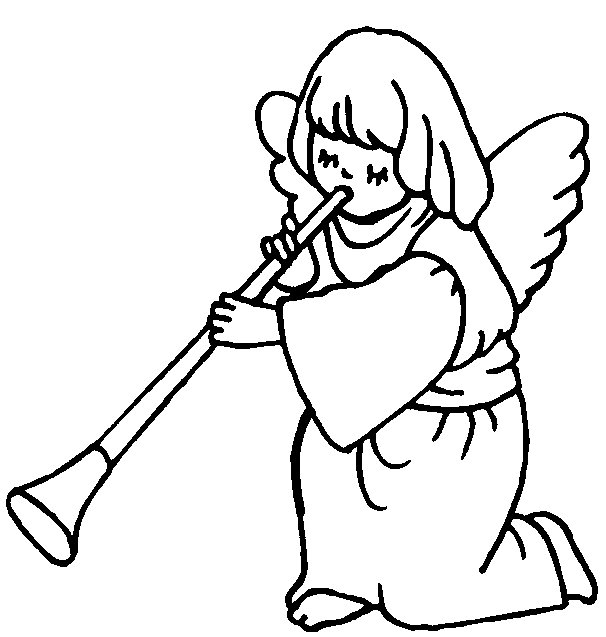  Play flute Angels Coloring Pages| Print Coloring Pages