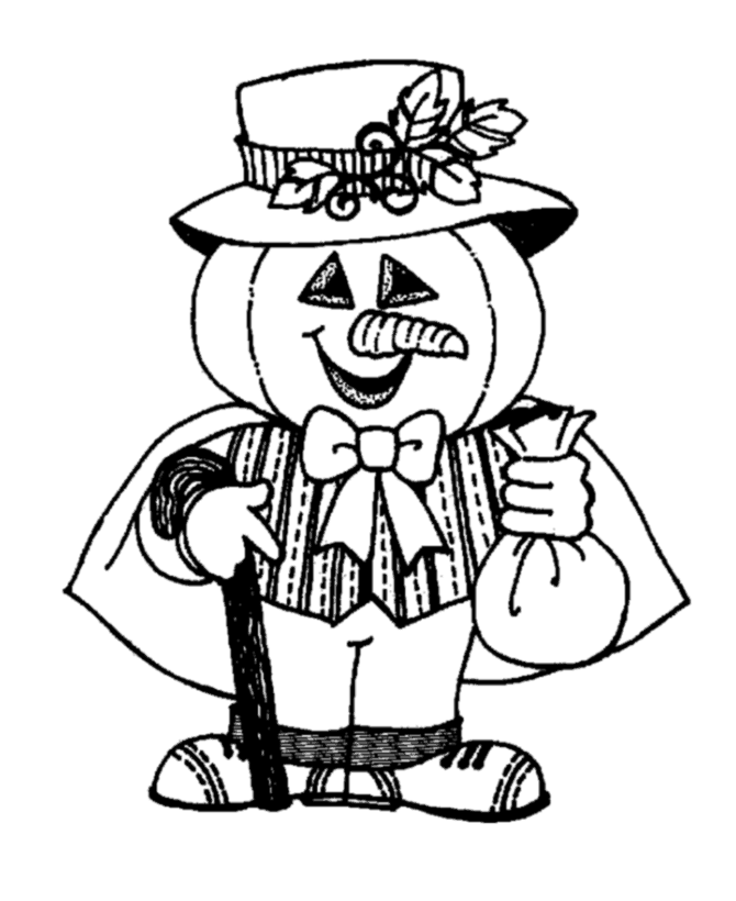 Pumpkin Halloween Costumes Print Coloring Pages