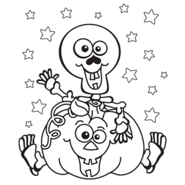  Skull Music Halloween Coloring Pages