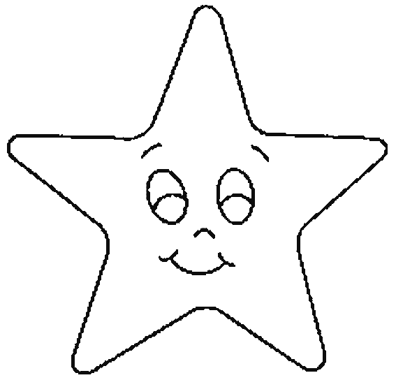 Star Coloring Pages Happy Star