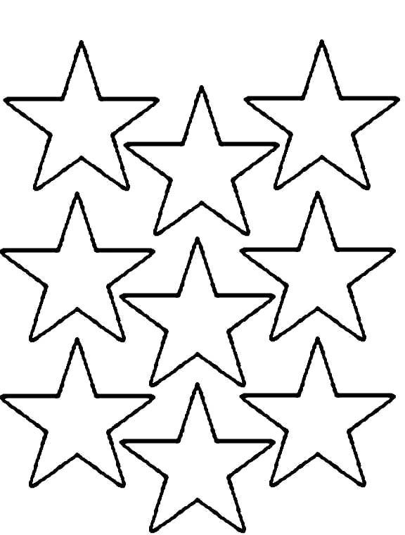  Stars Coloring Pages Multi Stars | Print Coloring Pages