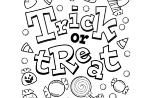 Trick or Treat Bag CANDY Halloween Coloring Pages