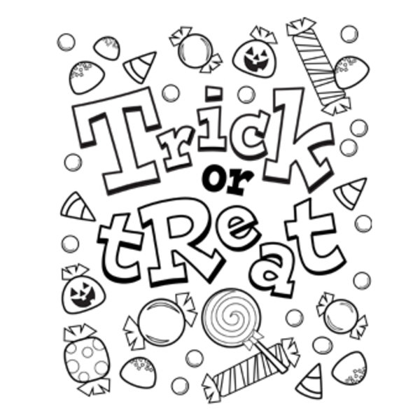  Trick or Treat Bag CANDY Halloween Coloring Pages