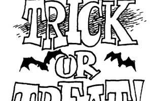 Trick or Treat Bag FEAR Halloween Coloring Pages