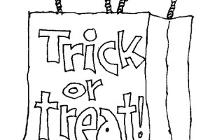 Trick or Treat Bag Halloween Coloring Pages