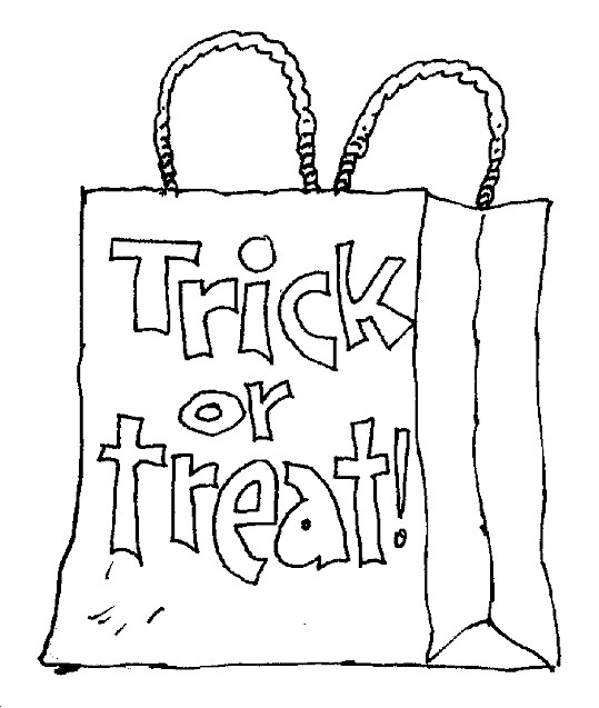  Trick or Treat Bag Halloween Coloring Pages