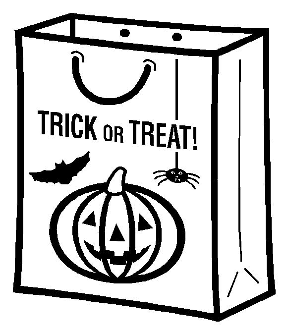 Trick or Treat Best Bag Halloween Coloring Pages