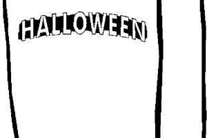 Trick or Treat Paper Bag Halloween Coloring Pages