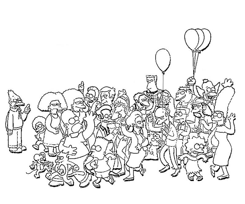  All Character Simpsons Coloring Pages | Print Coloring Pages
