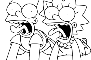 Bart & Lisa Simpson Coloring Pages | Print Coloring Pagesge