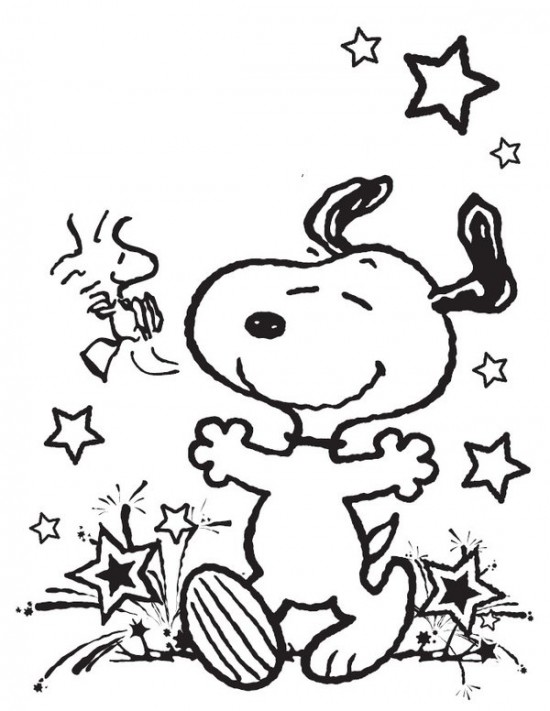  Cartoon Snoopy Coloring Pages for Kids