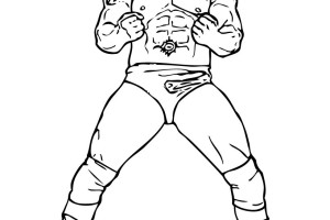 Colouring WWE Coloring Pages for Kids