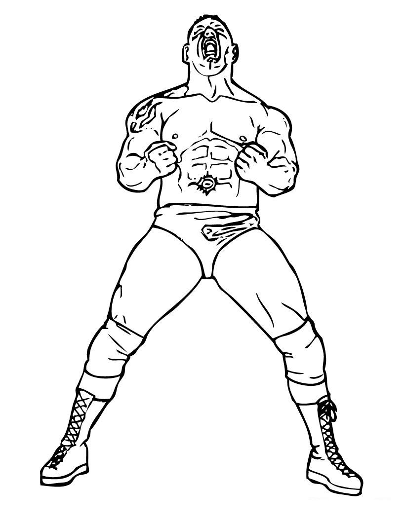  Colouring WWE Coloring Pages for Kids