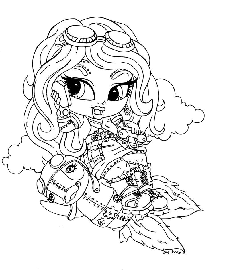  Cute Baby Monster High Print Coloring Pages for Kids
