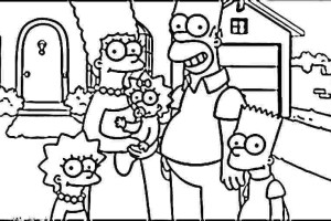 Family Picture Simpsons Coloring Pages | Print Coloring Pages