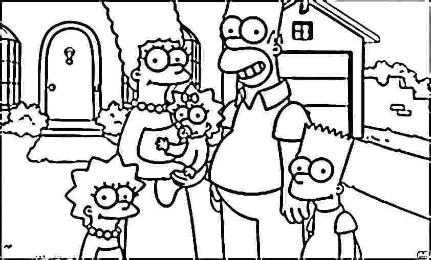  Family Picture Simpsons Coloring Pages | Print Coloring Pages