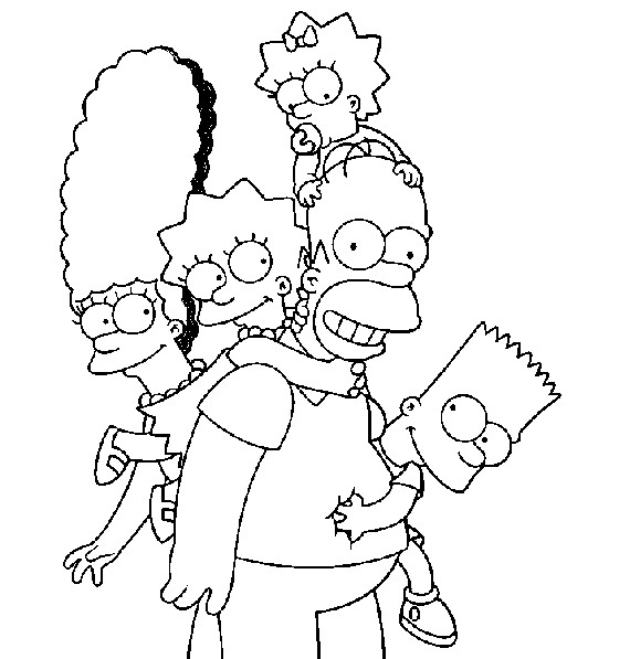  Family Simpsons Coloring Pages | Print Coloring Pages