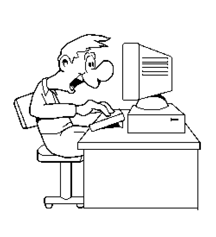 Geek Computer Coloring Book | Free Coloring Pages