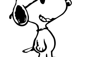 Happy Snoopy Coloring Pages for Kids