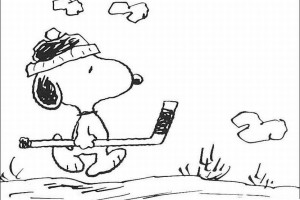 Hockey Snoopy Coloring Pages