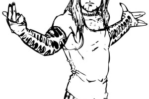 Jeff Hardy WWE Coloring Pages for Kids