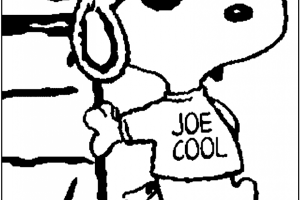 Joe is Cool Snoopy Coloring Pages
