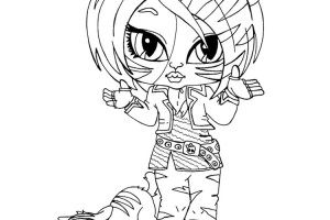Little Baby Monster High Print Coloring Pages for Kids