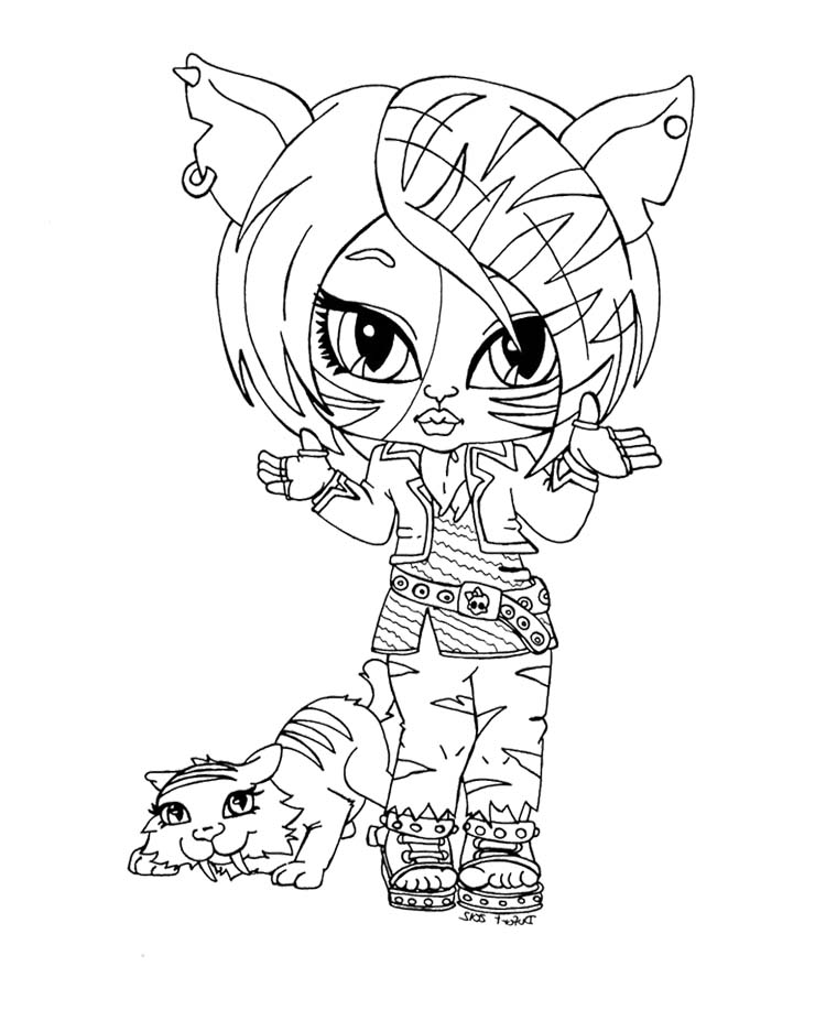  Little Baby Monster High Print Coloring Pages for Kids