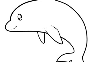 Little Girl Dolphin Animal Coloring Pages